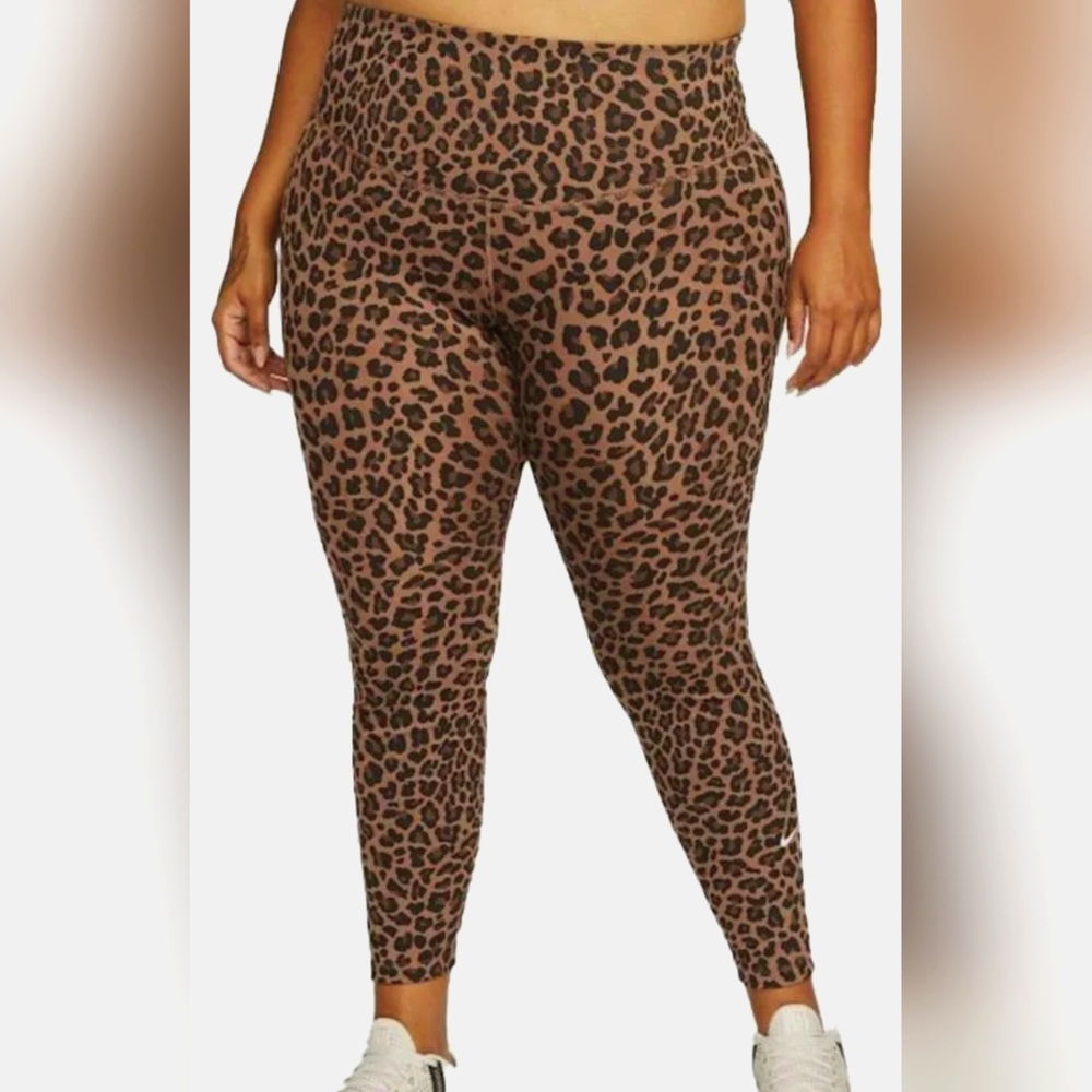 Nike Leopard Leggings One 7/8 Plus Size 2X SKU DM9501256